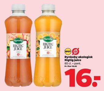 Netto Rynkeby økologisk rigtig juice tilbud