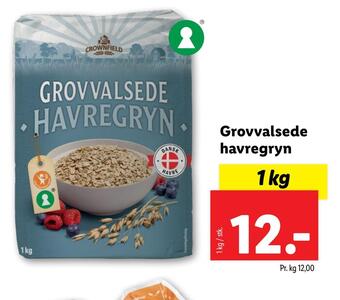 Lidl Grovvalsede havregryn tilbud