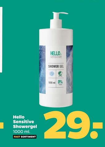 Netto Hello sensitive showergel tilbud