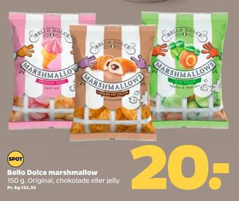 Bello dolce marshmallow
