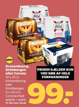 Netto Kronenbourg, grimbergen eller corona tilbud