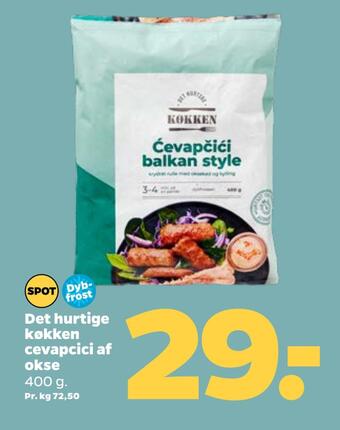 Netto Det hurtige køkken cevapcici af okse tilbud