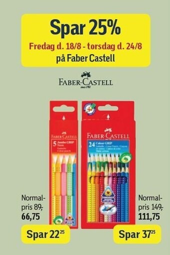 Spar 25% på faber castell