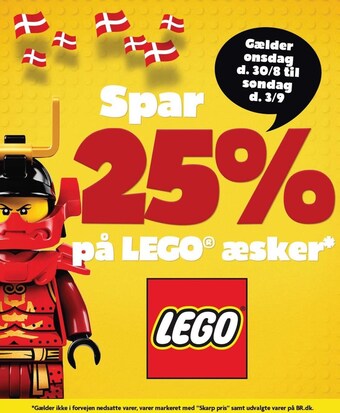 Fætter BR Spar 25% på lego æsker tilbud