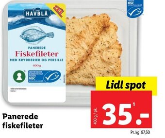 Lidl Panerede fiskefileter tilbud