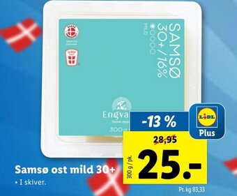 Lidl Samsø ost mild 30+ tilbud