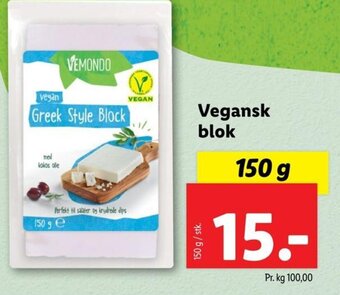 Lidl Vegansk blok tilbud