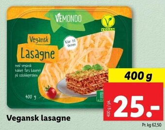 Lidl Vegansk lasagne tilbud