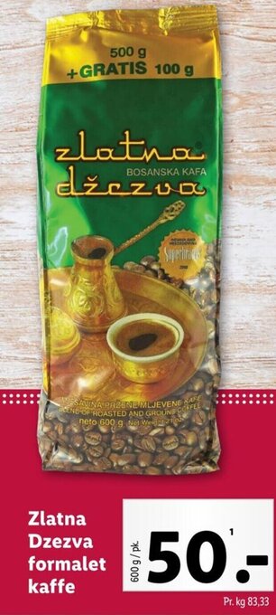 Lidl Zlatna Dzezva formalet kaffe tilbud