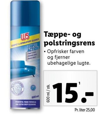Lidl W5 Tæppe- og polstringsrens tilbud