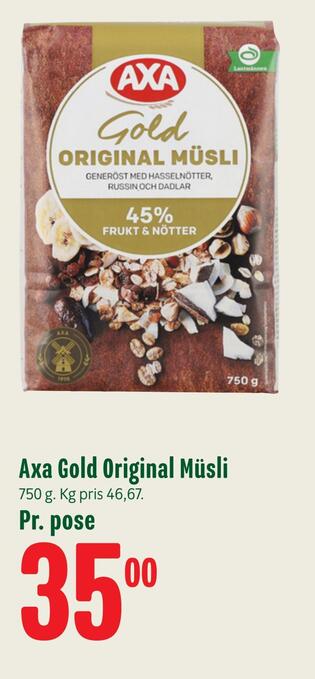 Min Købmand Axa gold original müsli tilbud