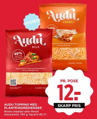 MENY Audu topping med planteingredienser tilbud