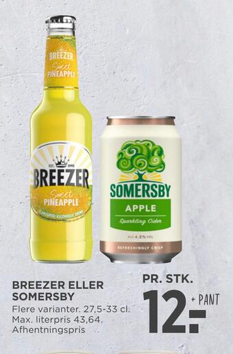 MENY Breezer eller somersby tilbud