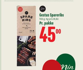 Min Købmand Gestus spareribs tilbud