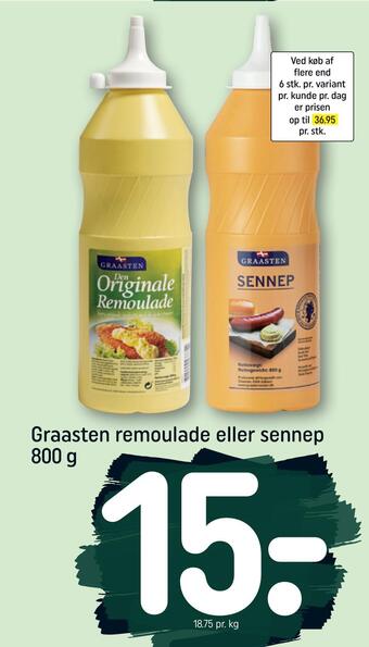 REMA 1000 Graasten remoulade eller sennep tilbud