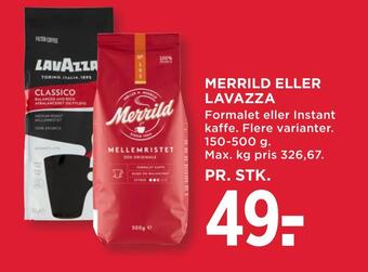 MENY Merrild eller lavazza tilbud