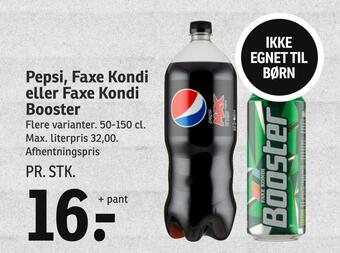 SPAR Pepsi, faxe kondi eller faxe kondi booster tilbud