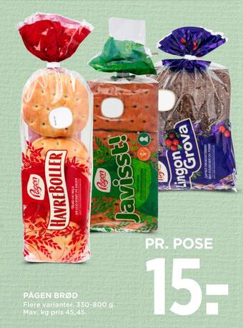 MENY Pågen brød tilbud