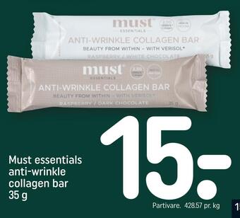 REMA 1000 Must essentials anti-wrinkle collagen bar tilbud