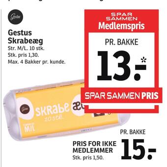 SPAR Gestus skrabeæg tilbud