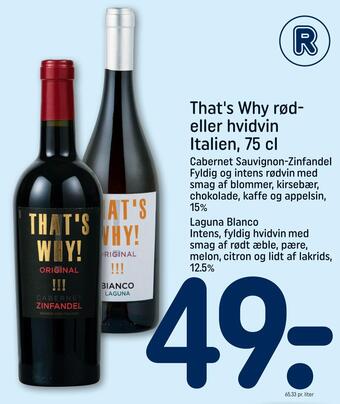 REMA 1000 That's why rød eller hvidvin italien, 75 cl tilbud