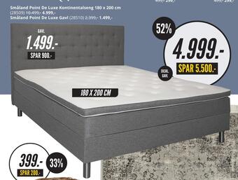 My Home Småland point de luxe kontinentalseng 180 x 200 cm tilbud