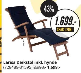 My Home Larisa dækstol inkl. hynde tilbud