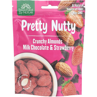 Pretty nutty - 2 x mandler m. chokoladeovertræk & jordbærsmag