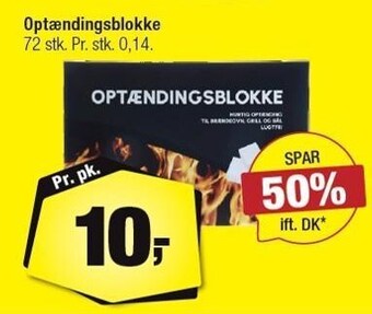Optændingsblokke 72 stk