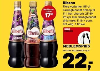 SuperBrugsen Ribena tilbud