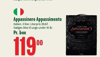 Min Købmand Appassinero appasimento tilbud