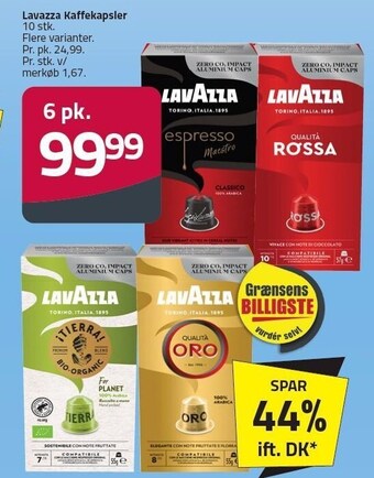Fleggaard Lavazza kaffekapsler - 6 pk. tilbud