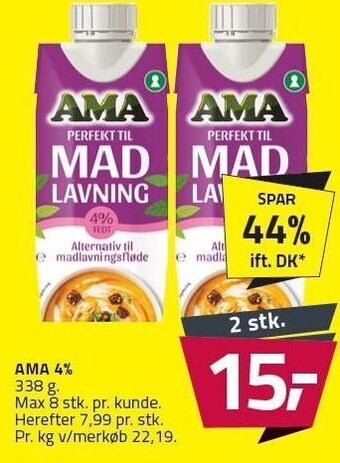 Fleggaard Ama 4% - 2 stk. tilbud