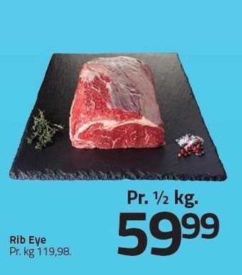 Fleggaard Rib eye pr. 1/2 kg. tilbud