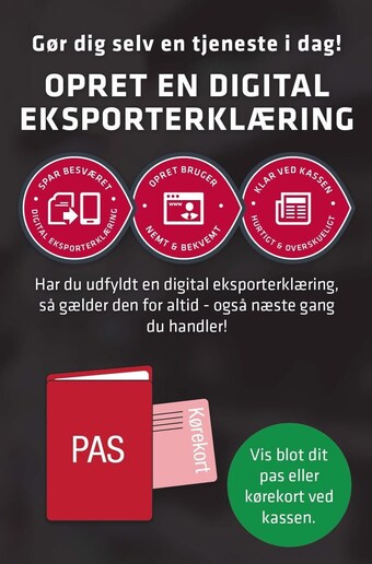 Fleggaard Opret en digital eksporterklæring tilbud