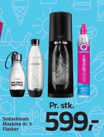 Fleggaard Sodastream maskine m. 3 flakser tilbud