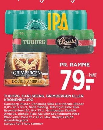 MENY Tuborg, carlsberg, grimbergen el. kronenbourg tilbud