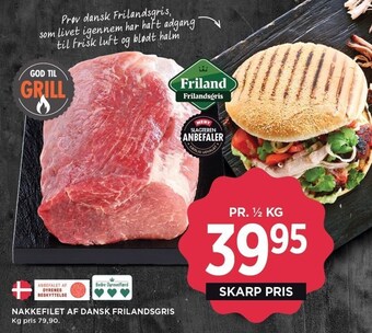 MENY Nakkefilet af dansk firlandsgris 1/2 kg tilbud