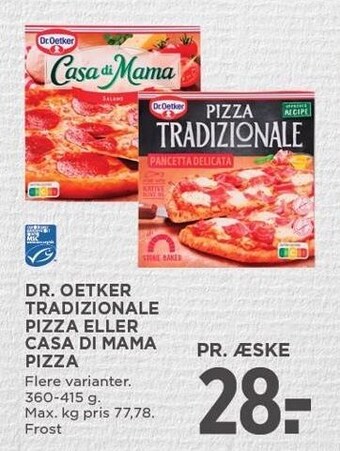 MENY Dr. oetker tradizinale pizza eller casa di mama pizza tilbud