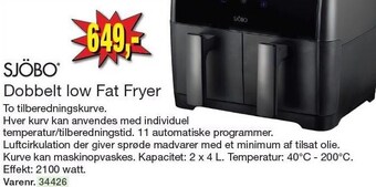 Harald Nyborg Sjöbo dobbelt low fat fryer tilbud