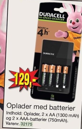 Harald Nyborg Oplader med batterier tilbud