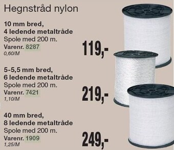 Harald Nyborg Hegnstråd nylon tilbud
