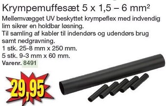 Harald Nyborg Krympemuffesæt 5 x 1,5 - 6mm2 tilbud