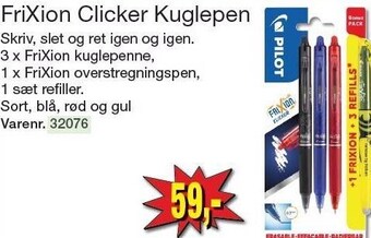 Harald Nyborg Frixion clicker kuglepen tilbud