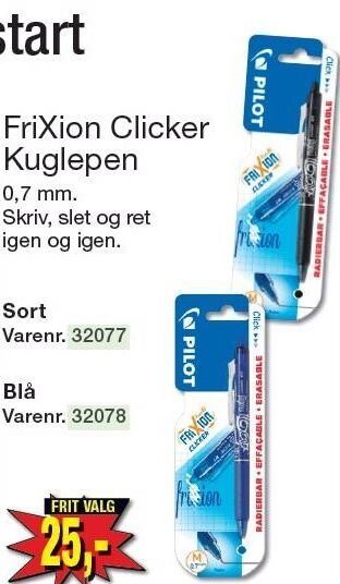 Harald Nyborg Frixion clicker kuglepen tilbud