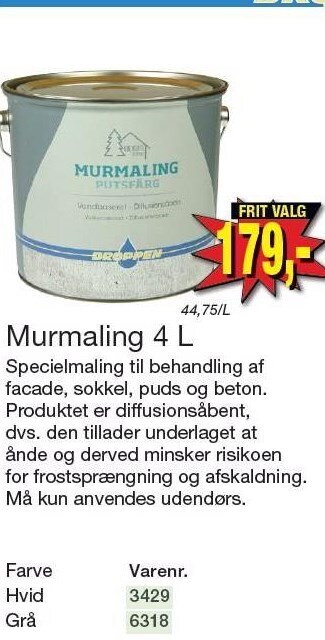Harald Nyborg Droppen murmaling 4 l tilbud