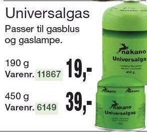 Harald Nyborg Nakano universalgas tilbud