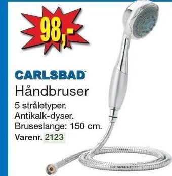 Harald Nyborg Carlsbad håndbruser tilbud