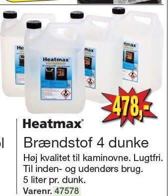 Harald Nyborg Heatmax brændstof 4 dunke tilbud