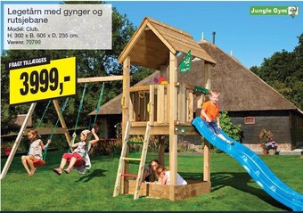Harald Nyborg Legetårn med gynger og rutsjebane tilbud